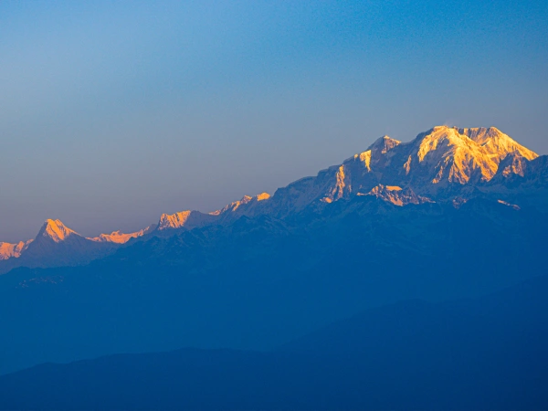 Sunrise in bara pokhari mountains