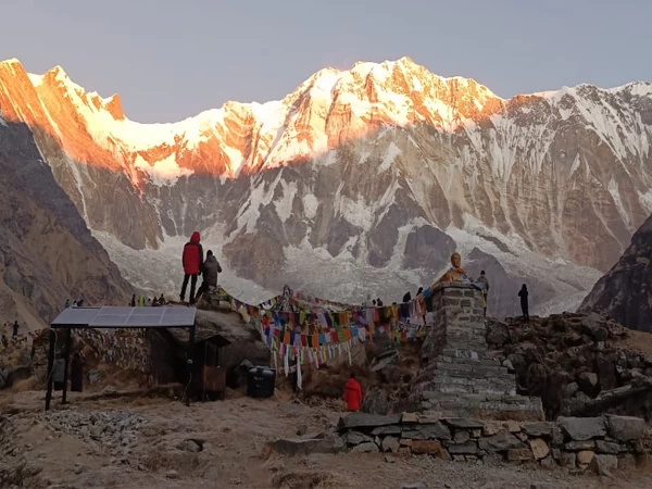 Sunrise in Annapurna Base Camp