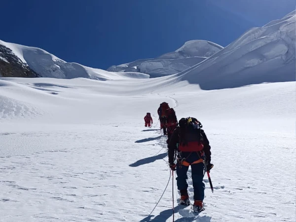 Climbing Larkya Peak Manaslu 1